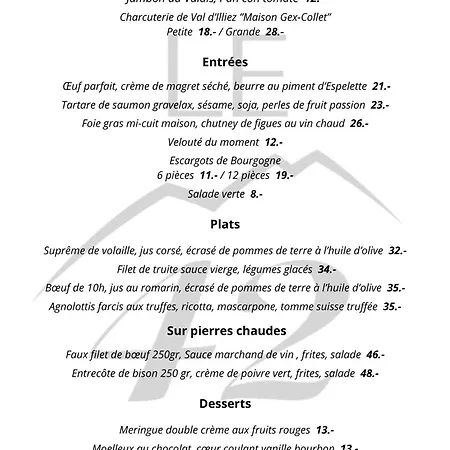 Hotel Le White - Le 42 Restaurant Champery